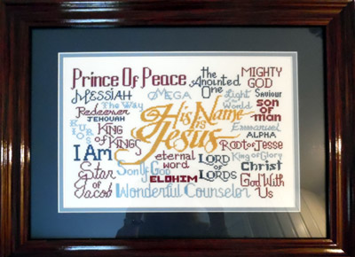 His Name is Jesus stitched by Gerry Henderson